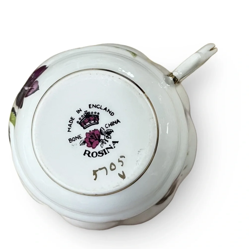Rosina Bone China Floral Tea Cup and Saucer